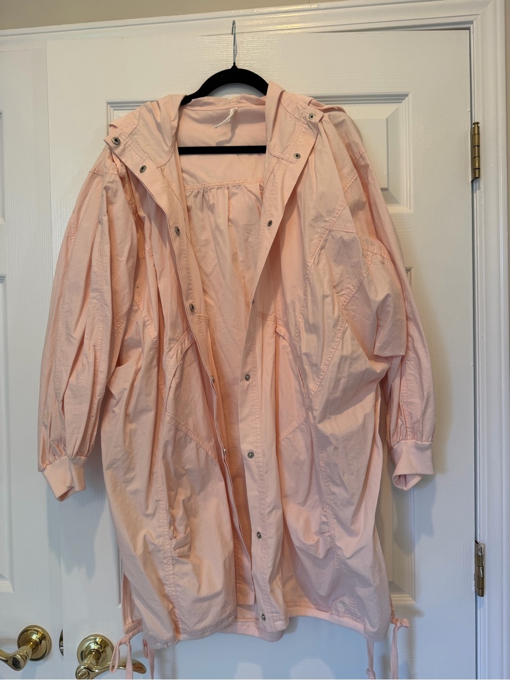 Daily Practice by Anthropologie Light Pink Hooded Anorak Jacket Size Small